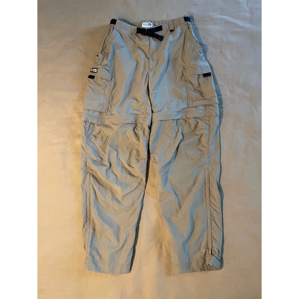 REI Women's Convertible Cargo Pants Trail Shorts 10 Tan Camping Hiking Gorpcore
